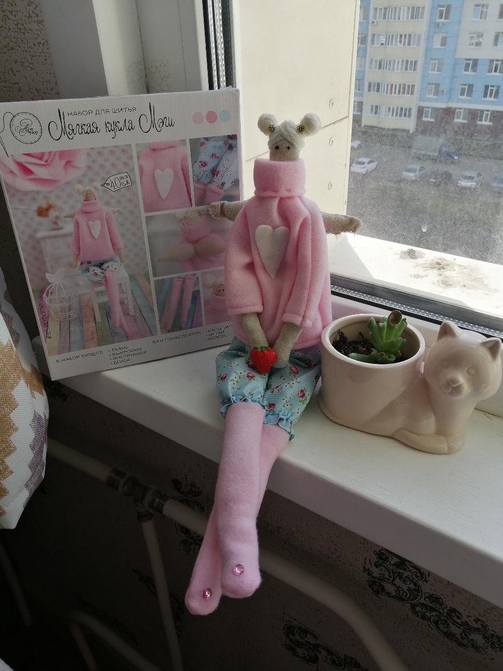 Фотография покупателя товара Интерьерная кукла «Мэги», набор для шитья, 18 × 22 × 3.6 см - Фото 11