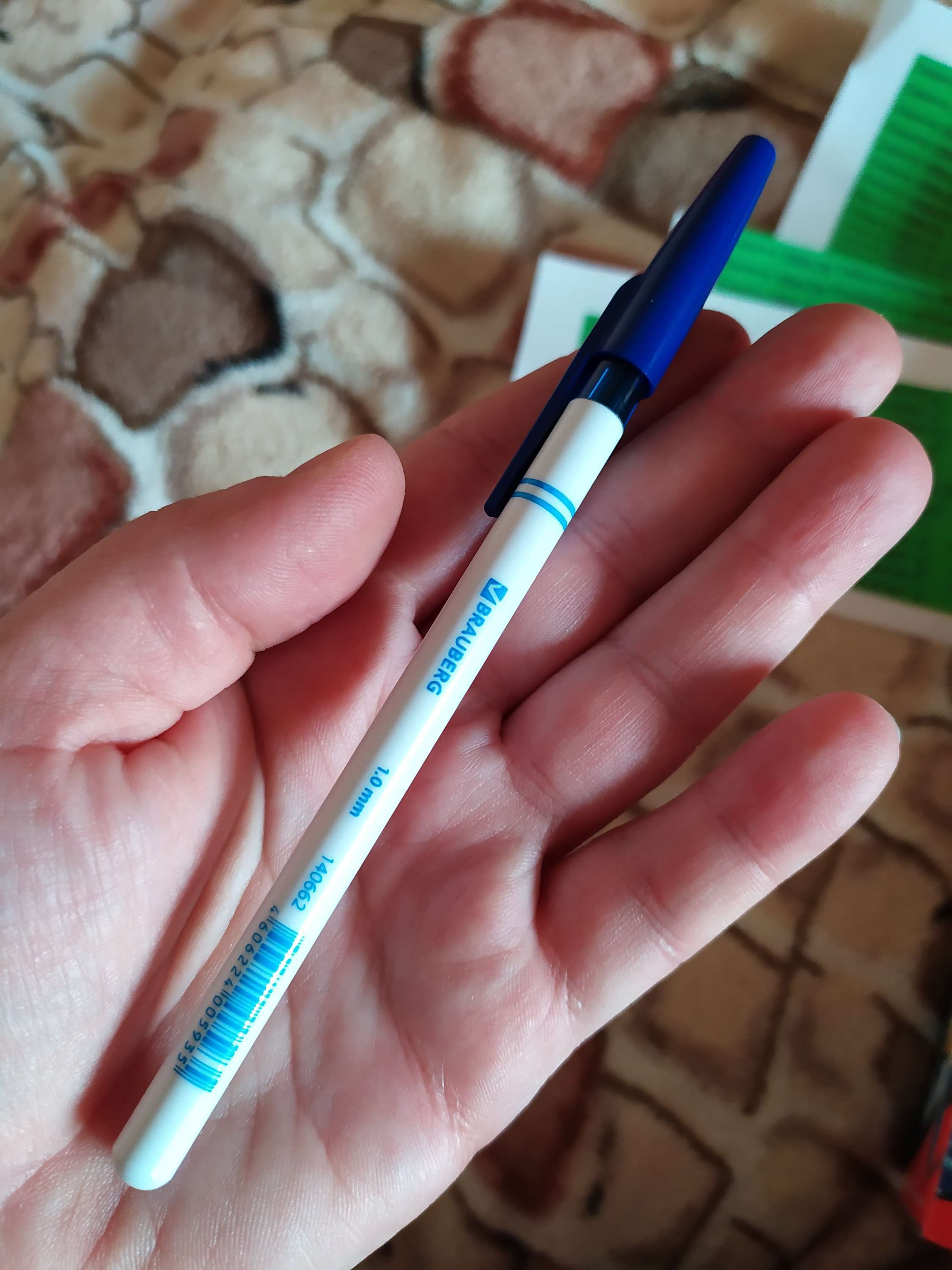 Фотография покупателя товара Ручка шариковая 1.0 мм, BRAUBERG, чернила синие - Фото 1