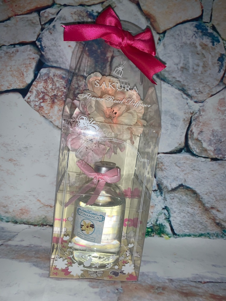 Фотография покупателя товара Диффузор ароматический с декором "Сакура", 100 мл, ваниль, "Богатство Аромата"