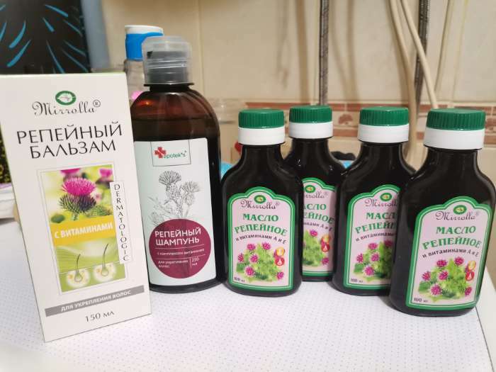 Фотография покупателя товара Репейное масло Mirrolla с витаминами А и Е, 100 мл - Фото 1