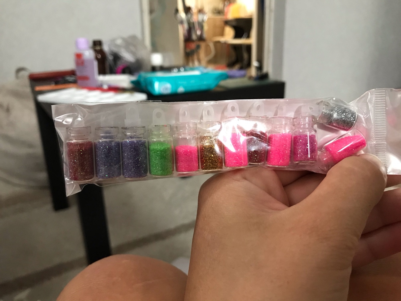 Фотография покупателя товара Блёстки для декора «Мерцание», набор 12 бутылочек, мелкие, разноцветные - Фото 15