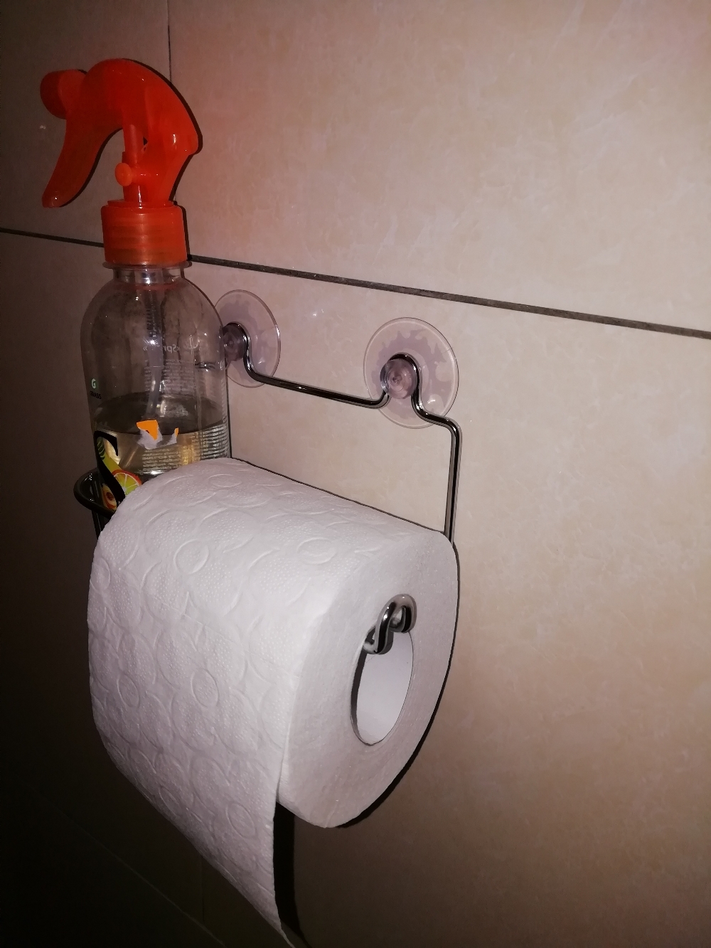 Держатель туалетной бумаги и освежителя воздуха для крепления на на присосках 2382753, хром, SORCOSA - Фото 6
