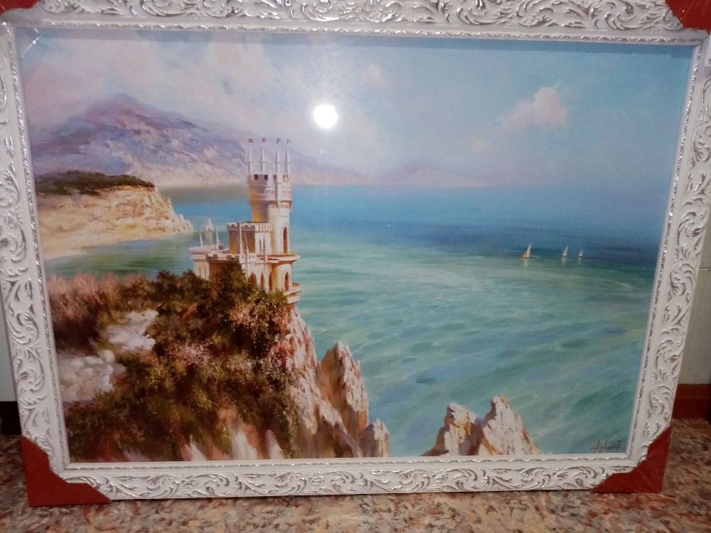 Фотография покупателя товара Картина "Замок на скале" 57х77 см - Фото 1