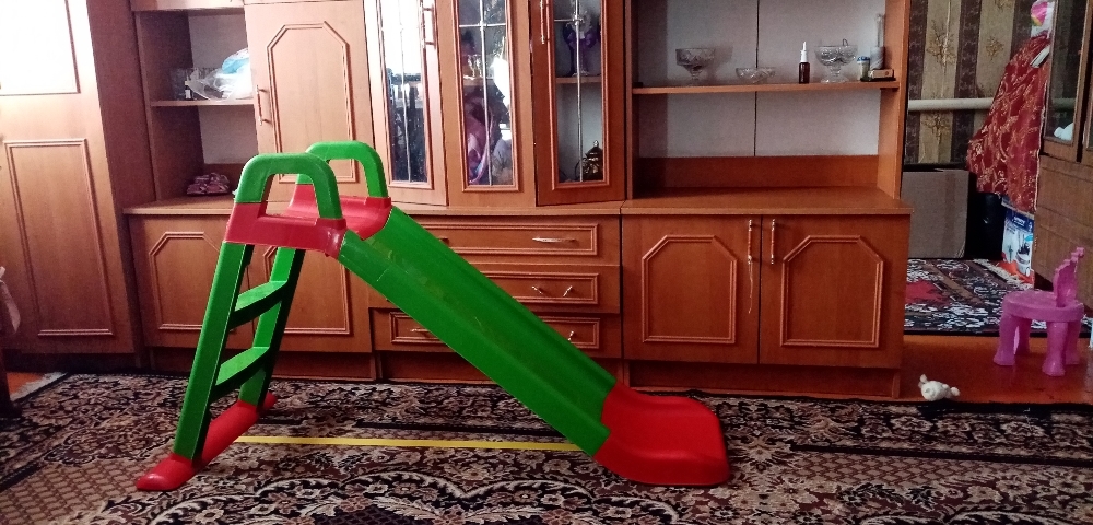 Фотография покупателя товара Детская горка, цвет зелёный