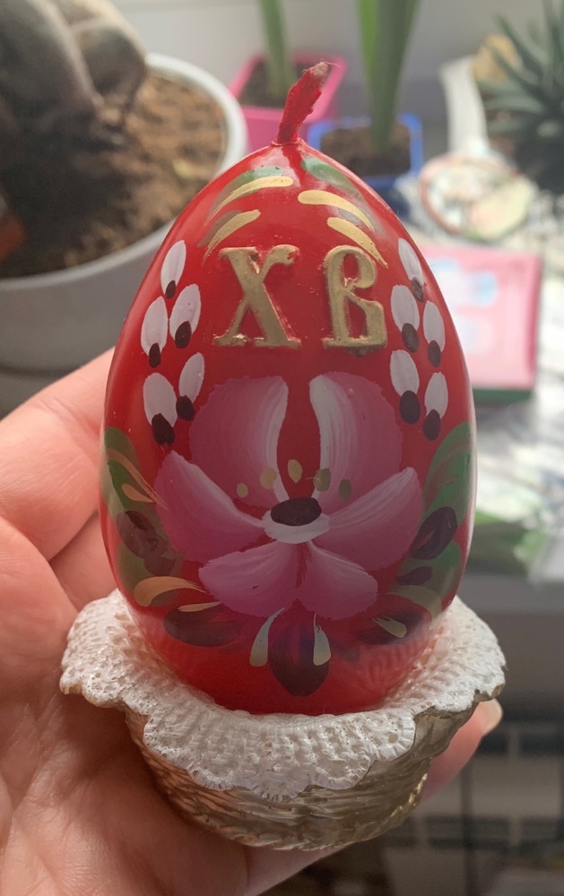 Фотография покупателя товара Декоративная свеча «Пасхальное яйцо в лукошке» - Фото 4