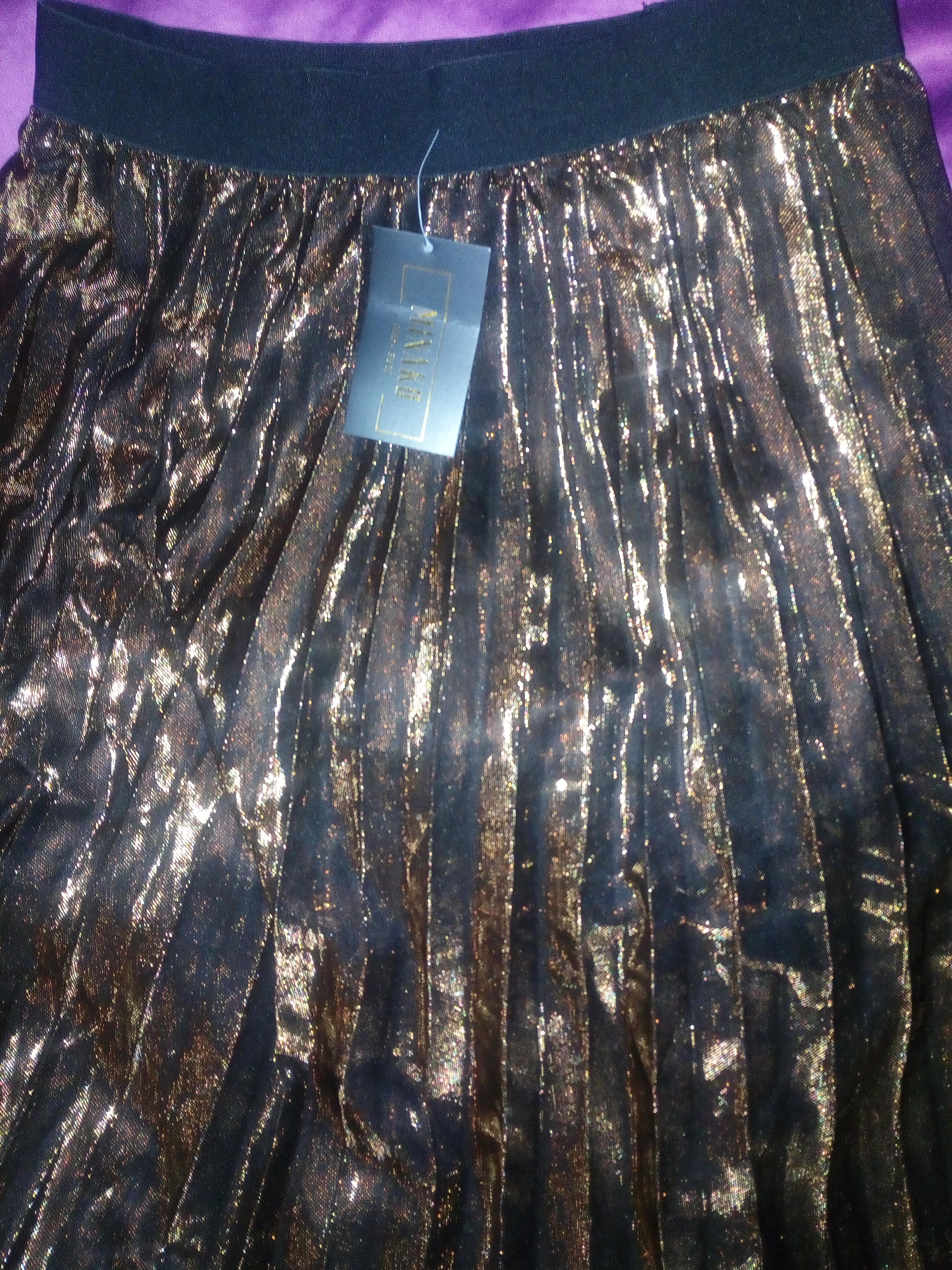 Фотография покупателя товара Юбка женская MINAKU "Плиссе", металлик, размер 44-46, цвет золото
