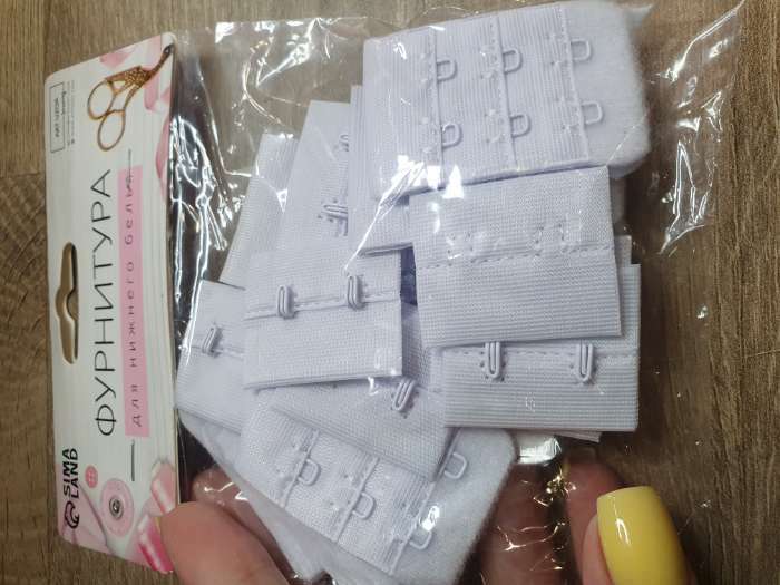 Фотография покупателя товара Застёжка для бюстгальтера, 3 ряда 2 крючка, 3.3×2.8 см, 3.3×5 см, 10 шт., чёрная - Фото 9