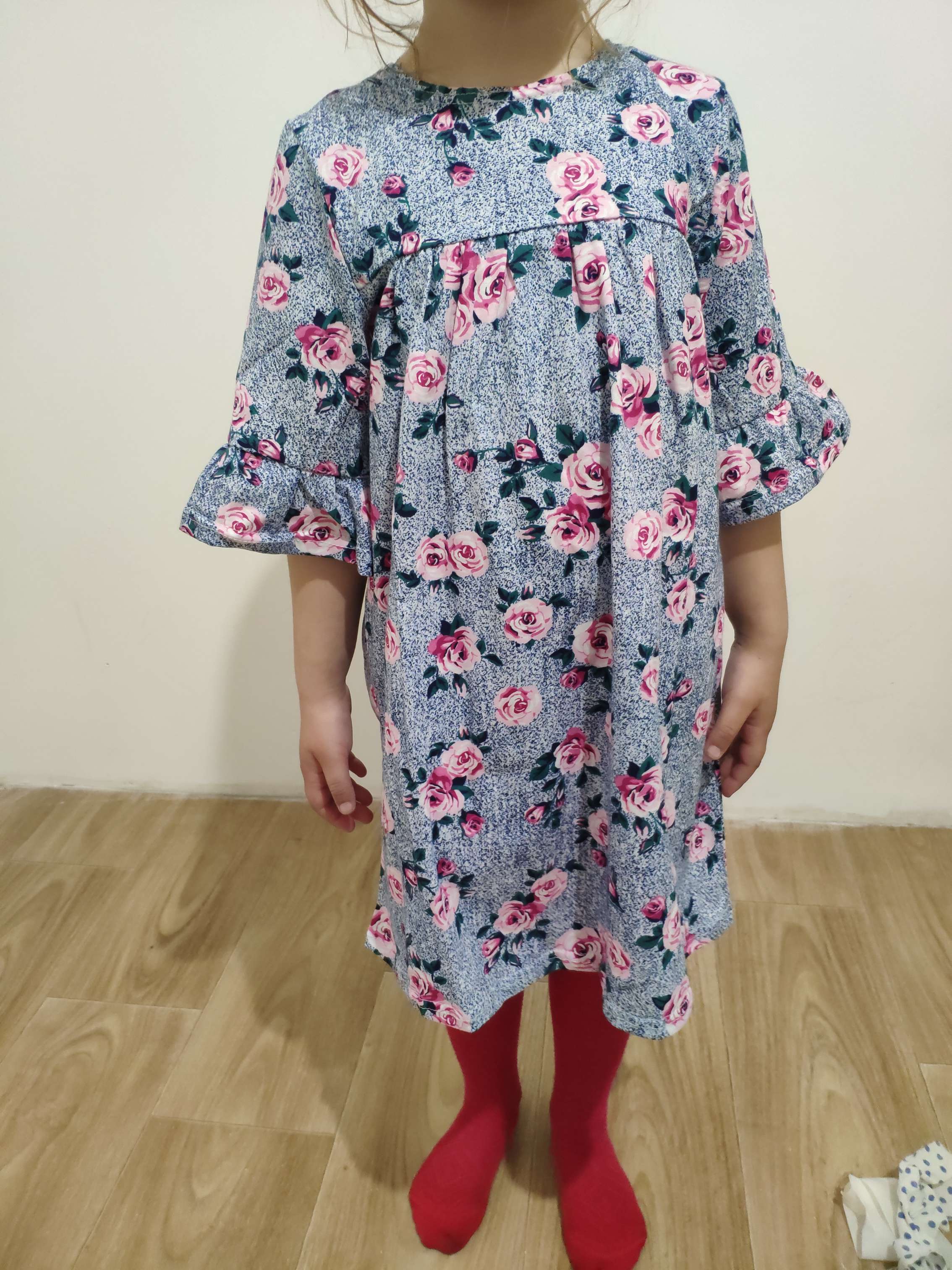 Фотография покупателя товара Платье «Весна», цвет синий, рост 128 см - Фото 3