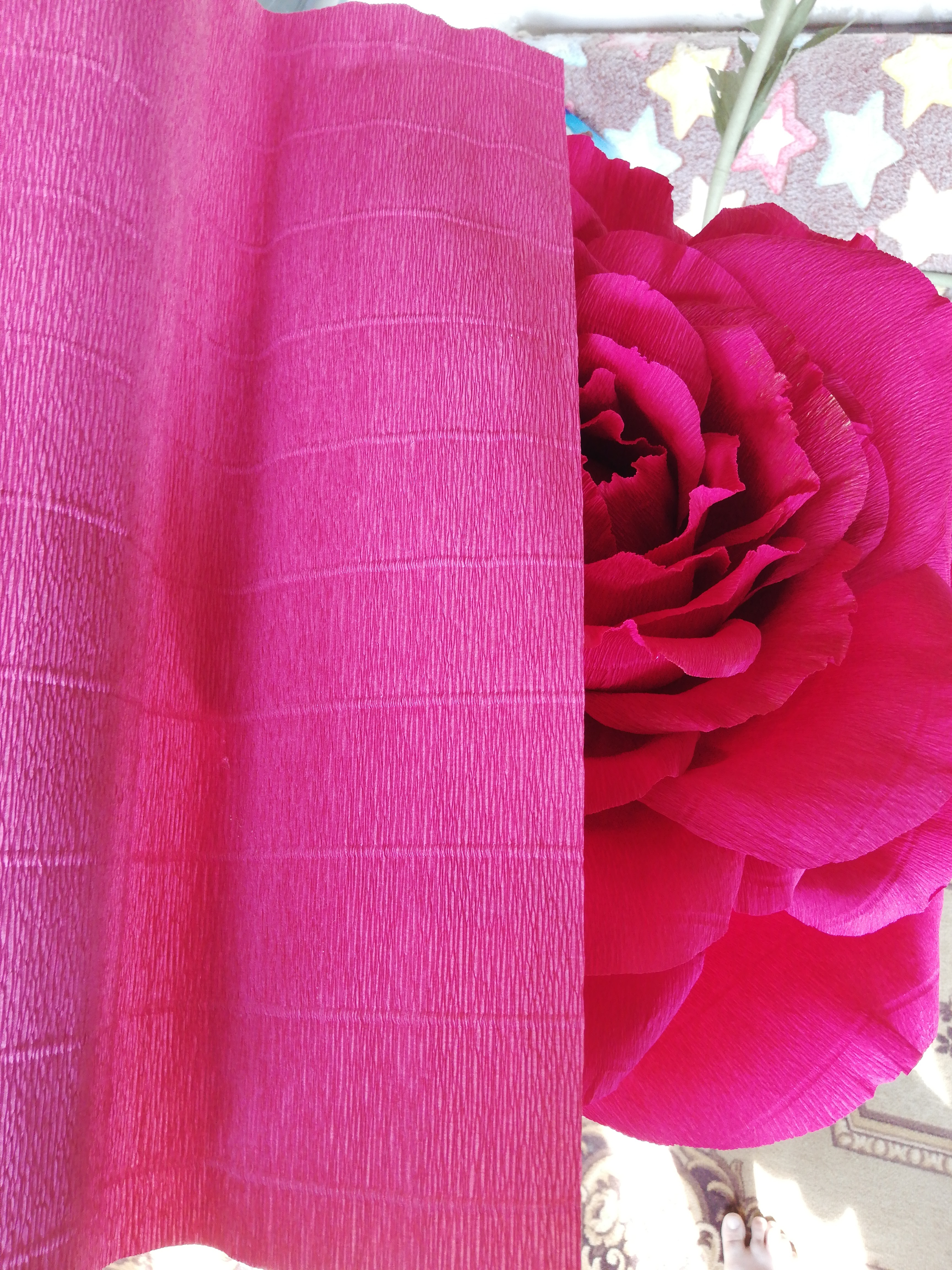Фотография покупателя товара Бумага гофрированная, 547 "Розовая", 0,5 х 2,5 м