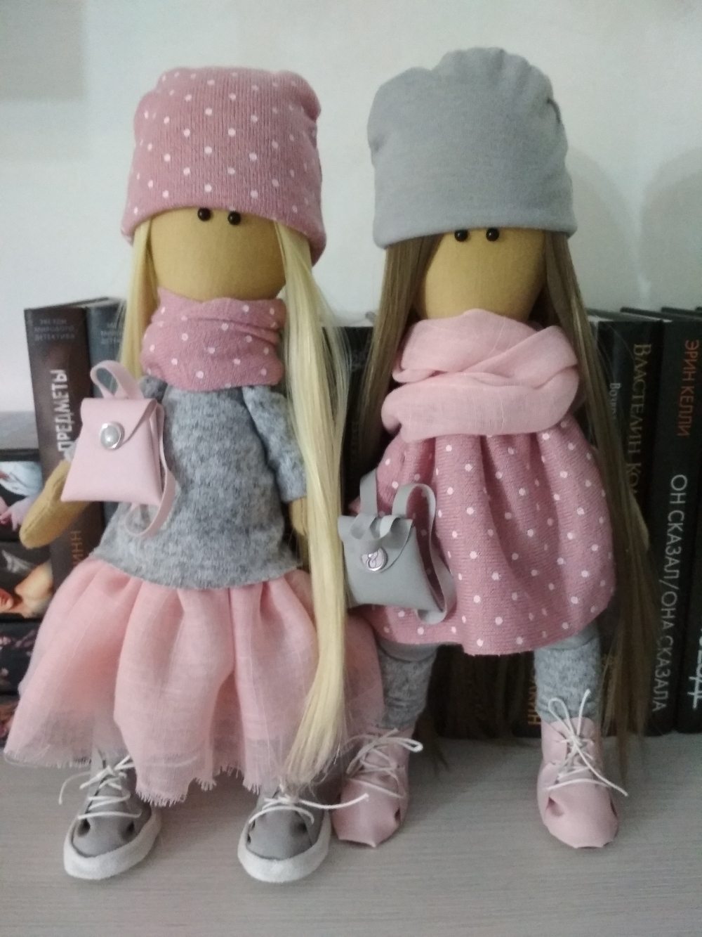 Фотография покупателя товара Набор для шитья. Интерьерные куклы «Подружки Вики и Ники», 30 см - Фото 11
