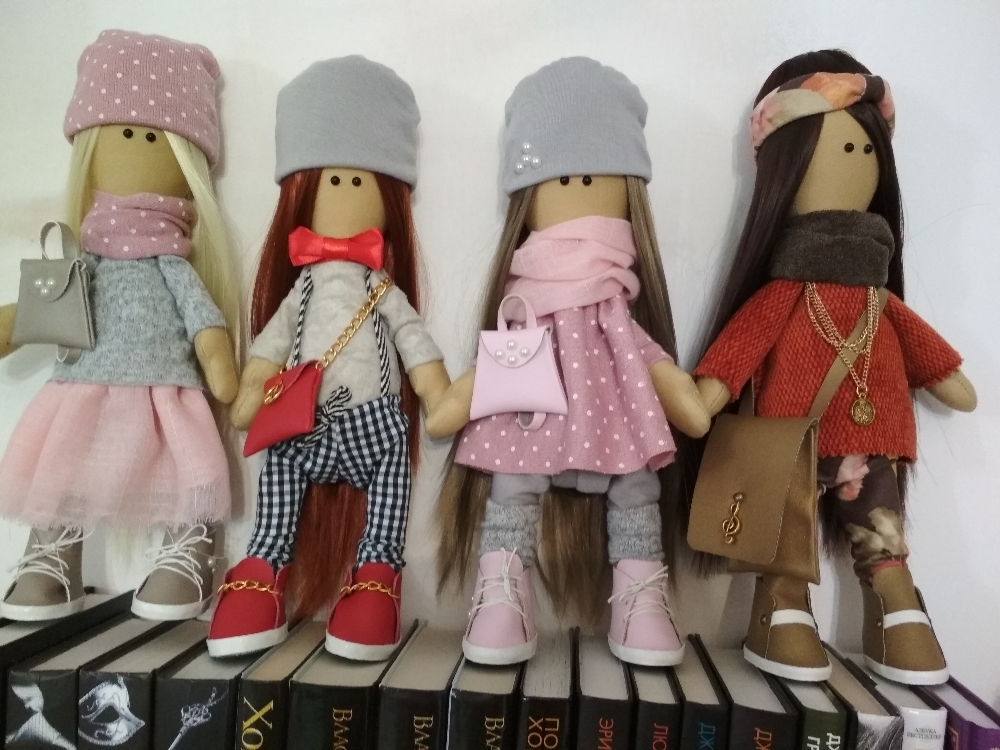 Фотография покупателя товара Набор для шитья. Интерьерные куклы «Подружки Вики и Ники», 30 см - Фото 10