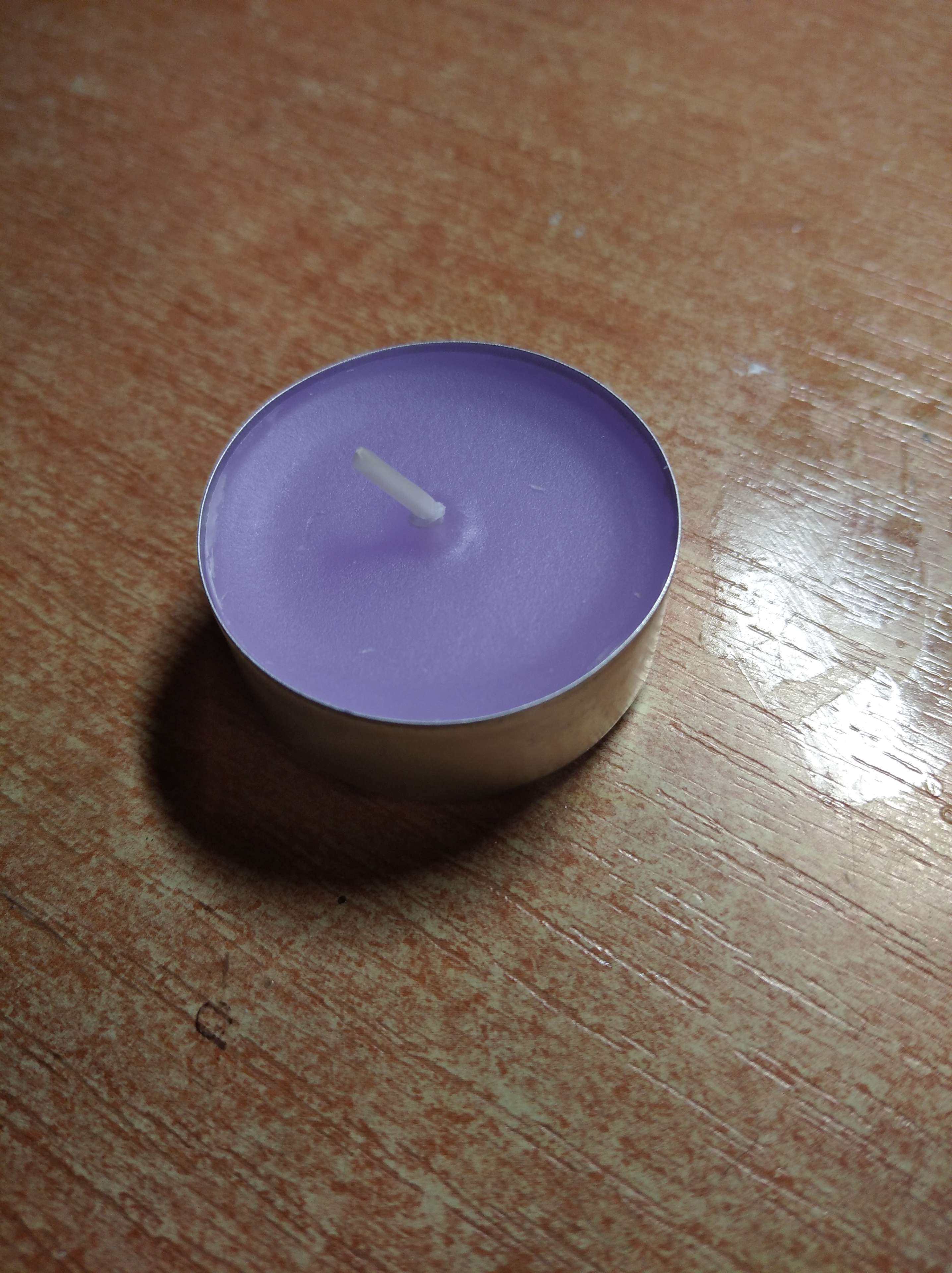 Фотография покупателя товара Набор чайных свечей ароматических "Лаванда", 3,8х1,6 см, 3,5 ч, 12 г, 6 штук