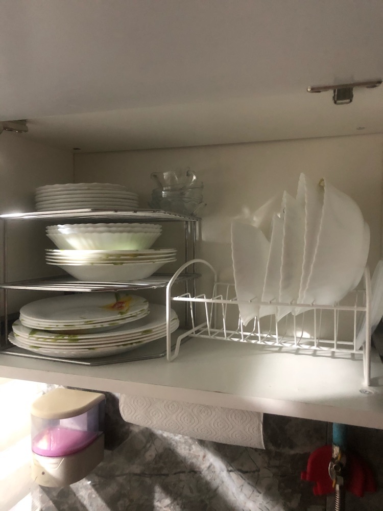 Фотография покупателя товара Сушилка для посуды «Мини», 21×26×13 см, цвет белый - Фото 3