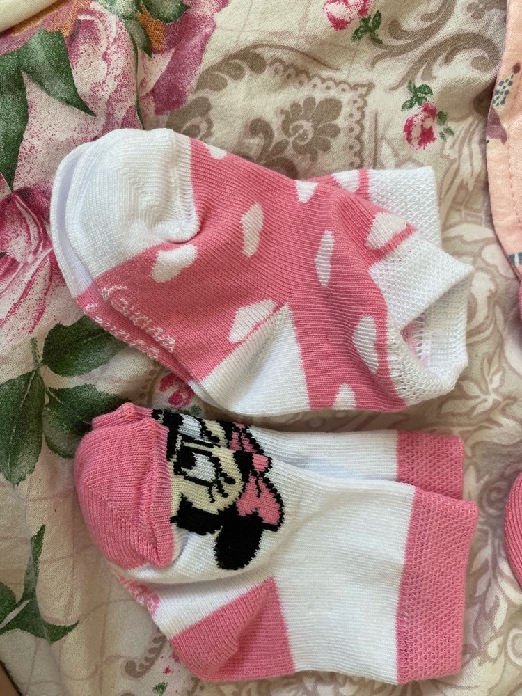 Фотография покупателя товара Набор носков "Minnie Mouse", белый/розовый, 6-8 см - Фото 5
