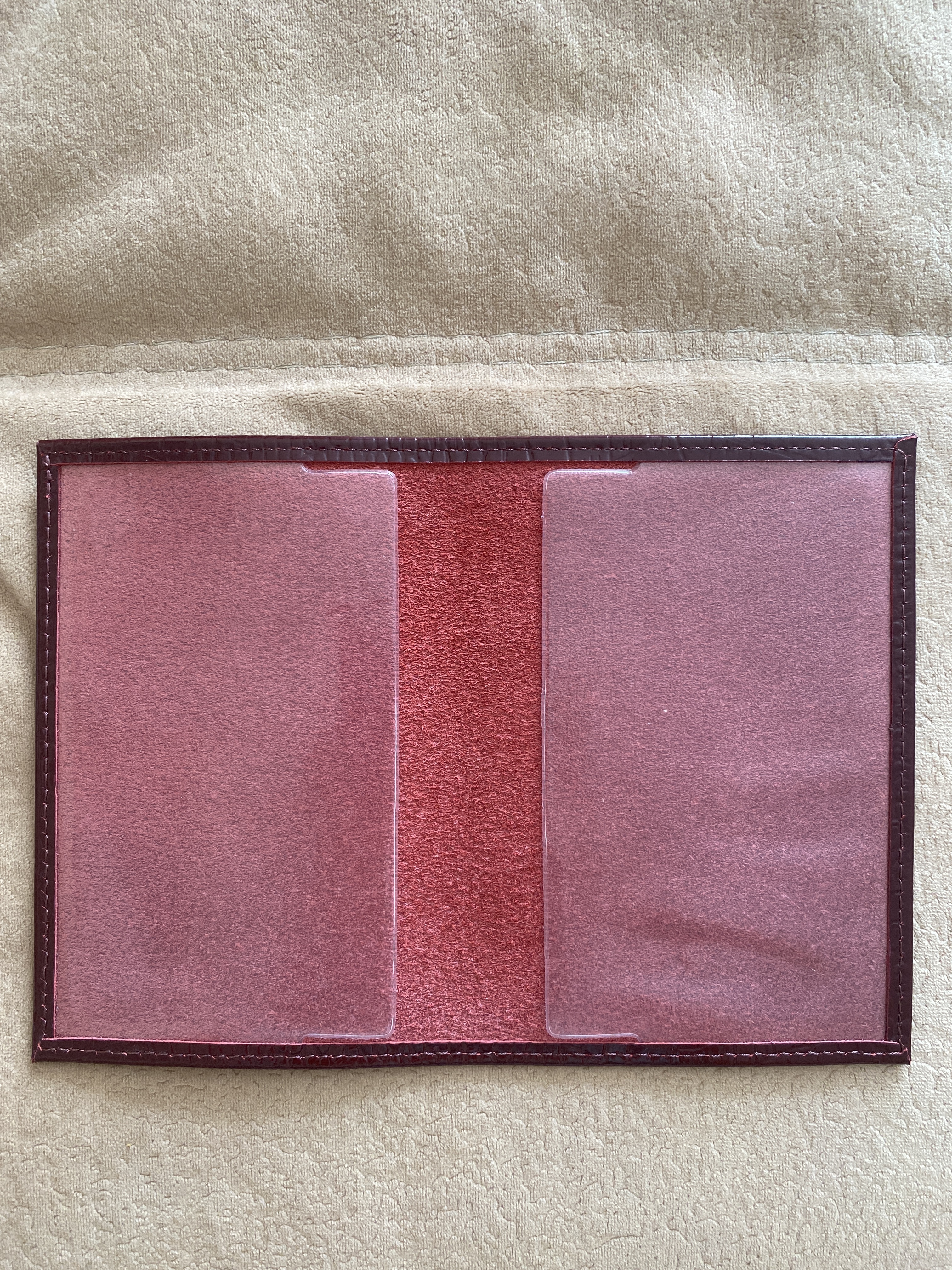 Фотография покупателя товара Обложка для паспорта, крокодил, цвет бордовый - Фото 2