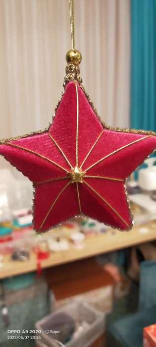 Фотография покупателя товара Ёлочный шар заготовка, раздельные части «Звездочка», размер собранной 10 см - Фото 1