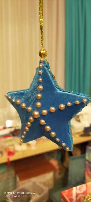 Фотография покупателя товара Ёлочный шар заготовка, раздельные части «Звездочка», размер собранной 10 см - Фото 2