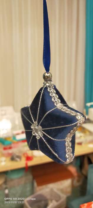 Фотография покупателя товара Ёлочный шар заготовка, раздельные части «Звезда», размер собранной 3.5×8×8 см - Фото 3