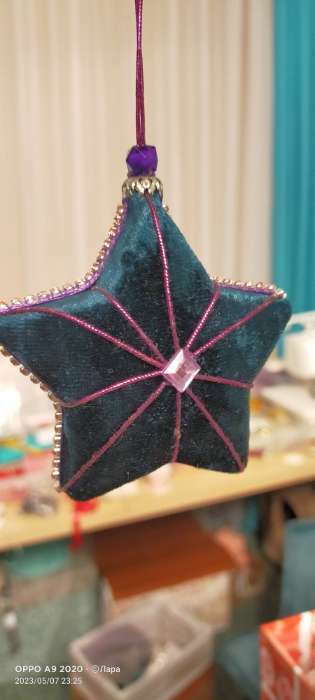 Фотография покупателя товара Ёлочный шар заготовка, раздельные части «Звезда», размер собранной 3.5×8×8 см - Фото 2