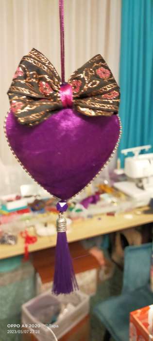 Фотография покупателя товара Заготовка - подвеска, раздельные части «Сердце», размер собранного: 6×6×3.6 см - Фото 6