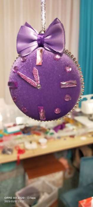 Фотография покупателя товара Ёлочный шар заготовка, раздельные части «Круг плоский», размер собранного 2.5×7×7 см - Фото 14