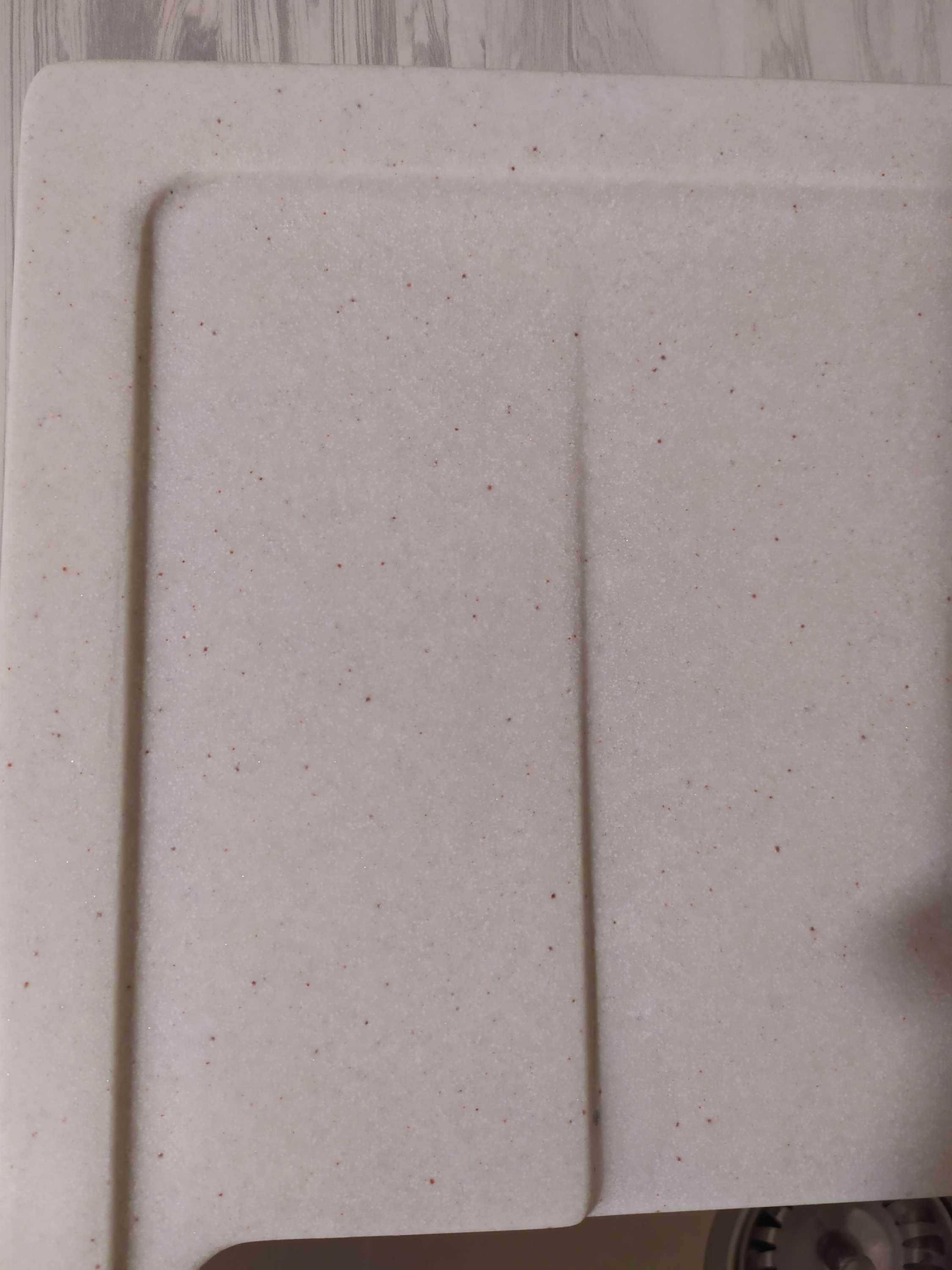 Фотография покупателя товара Мойка кухонная из камня ZETT lab. 150/Q7, 575х470х177 мм, матовая, цвет хлопок