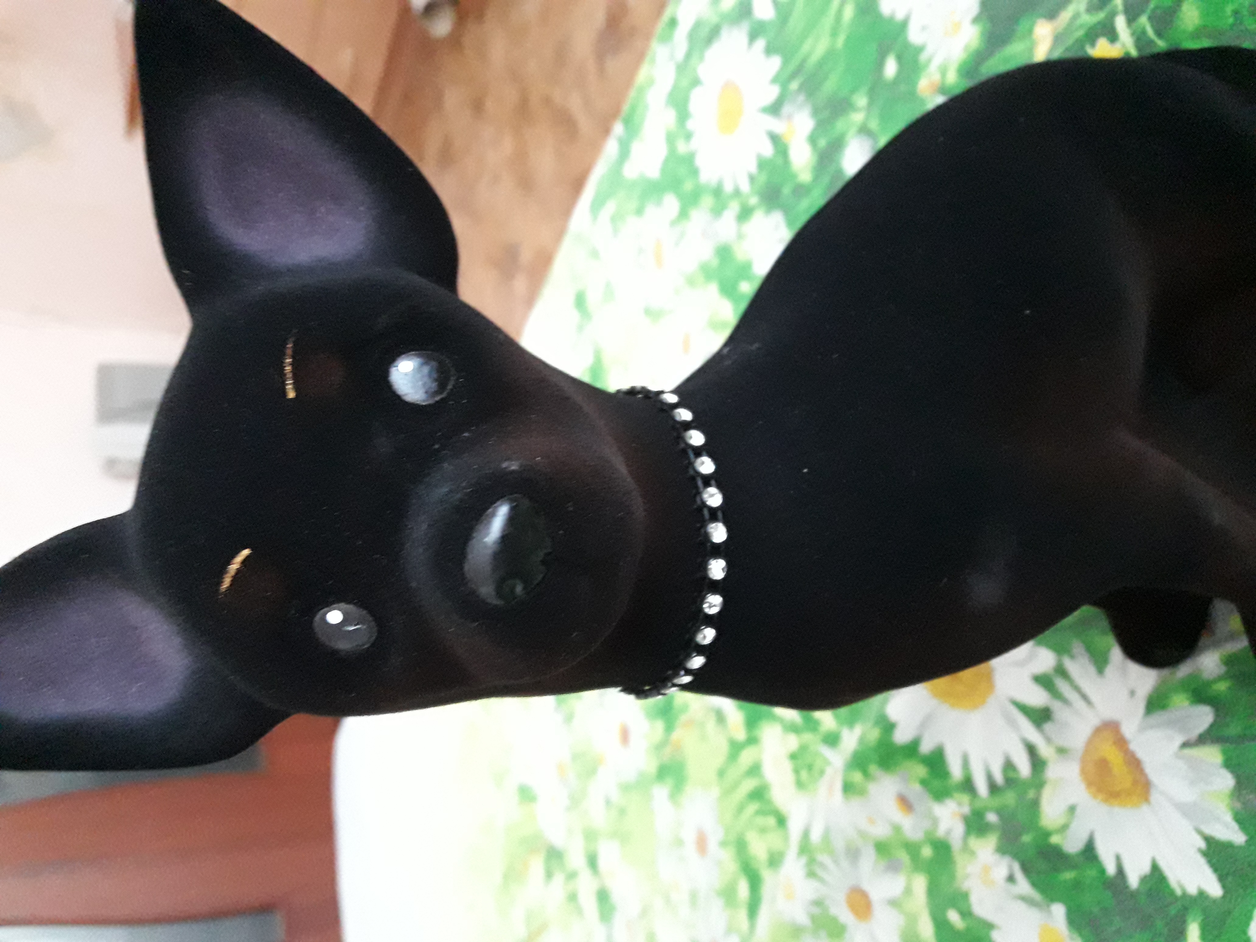 Фотография покупателя товара Копилка "Собака Той", флок, чёрная, 29 см - Фото 1