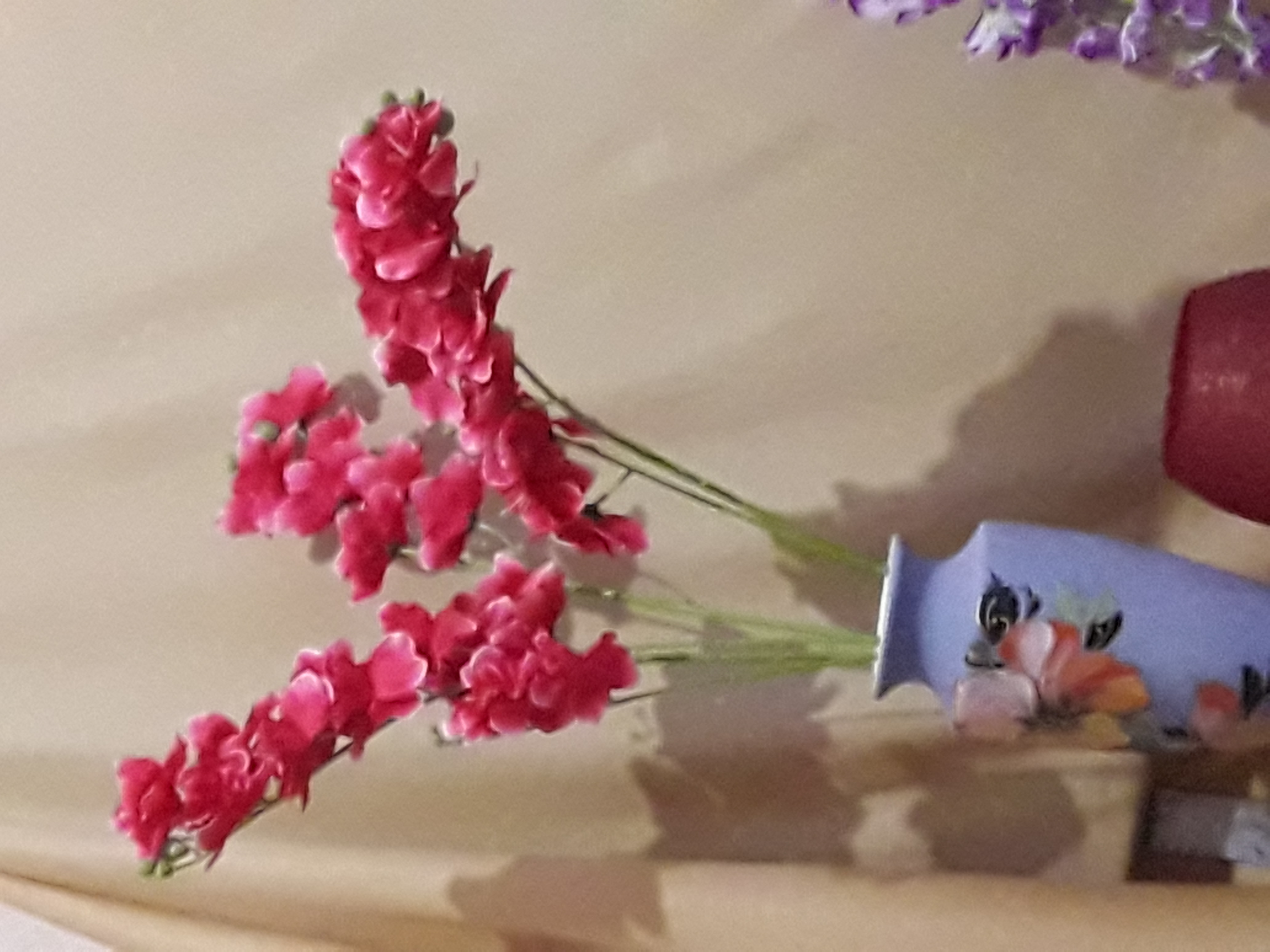 Фотография покупателя товара Цветы искусственные "Дельфиниум волнистый" 7,5х82 см, розовый - Фото 3