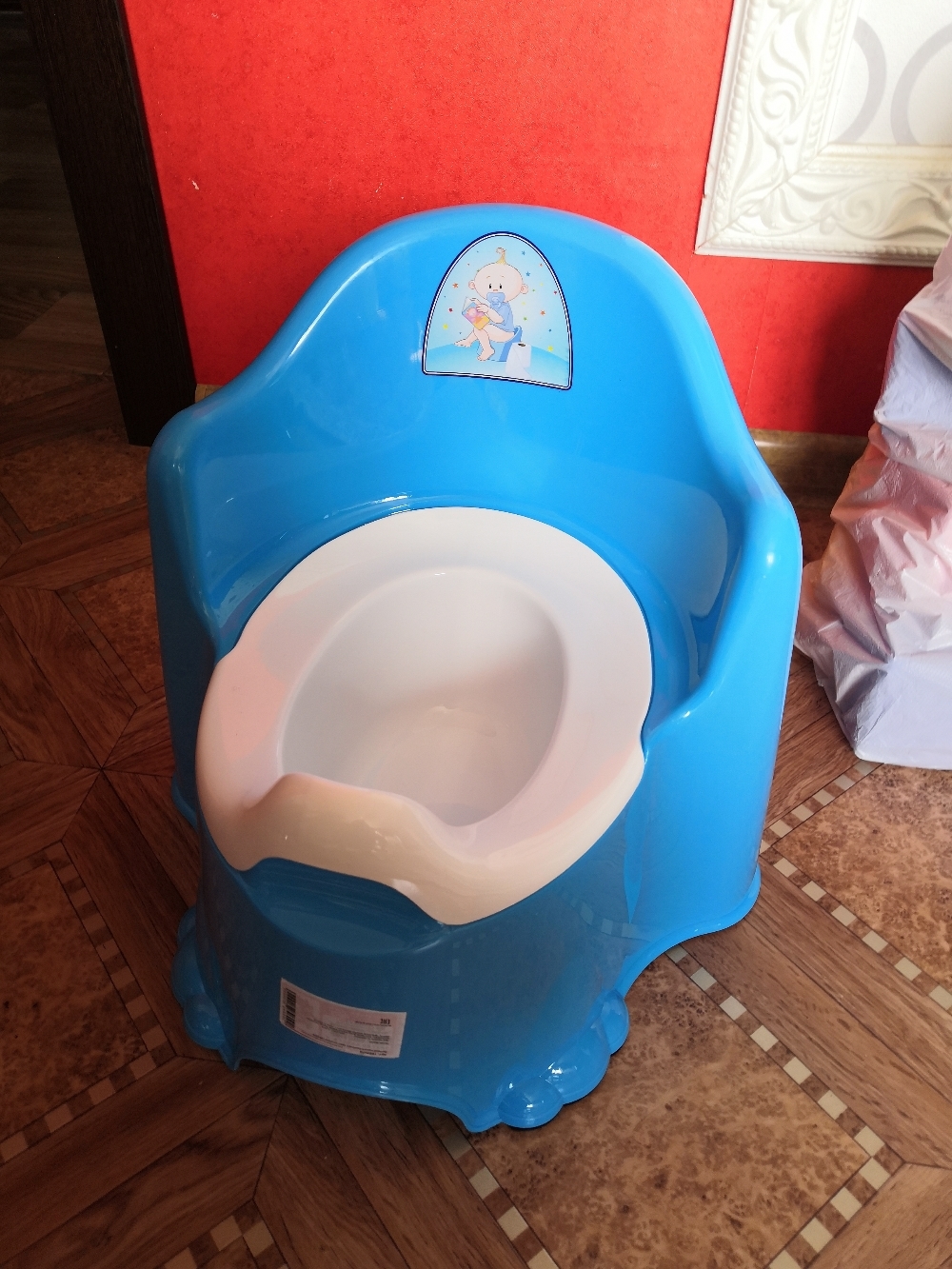 Фотография покупателя товара Горшок детский антискользящий «Комфорт» с крышкой, съёмная чаша, цвет голубой - Фото 12