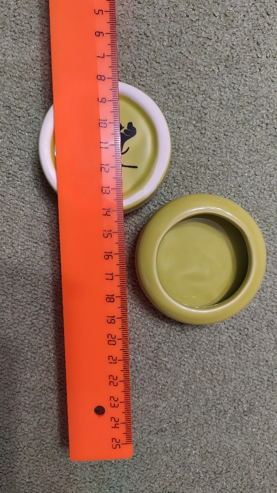 Фотография покупателя товара Миска керамическая для грызунов малая, 6,5 х 2 см, 20 мл, зеленая - Фото 1