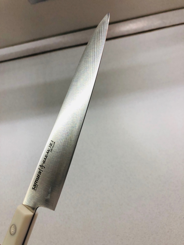 Фотография покупателя товара Нож кухонный Samura HARAKIRI, шеф, лезвие 20,8 см, белая рукоять - Фото 4