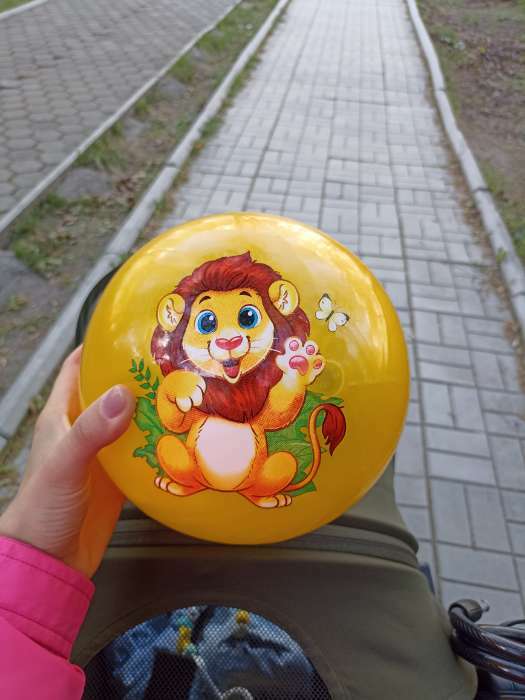 Фотография покупателя товара Мяч детский ZABIAKA «Лев», d=22 см, 60 г