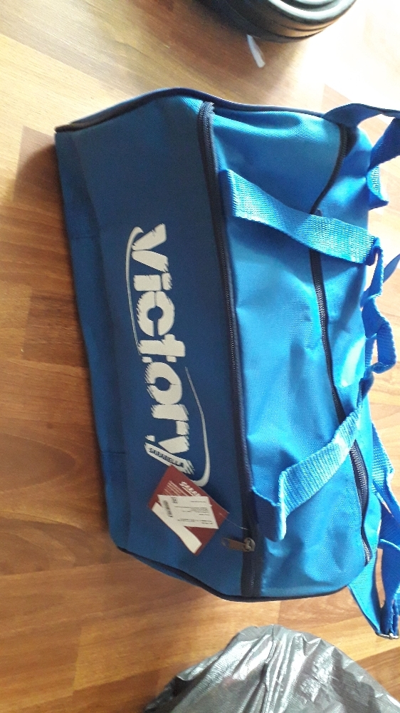 Фотография покупателя товара Сумка спортивная на молнии, наружный карман, цвет синий - Фото 1