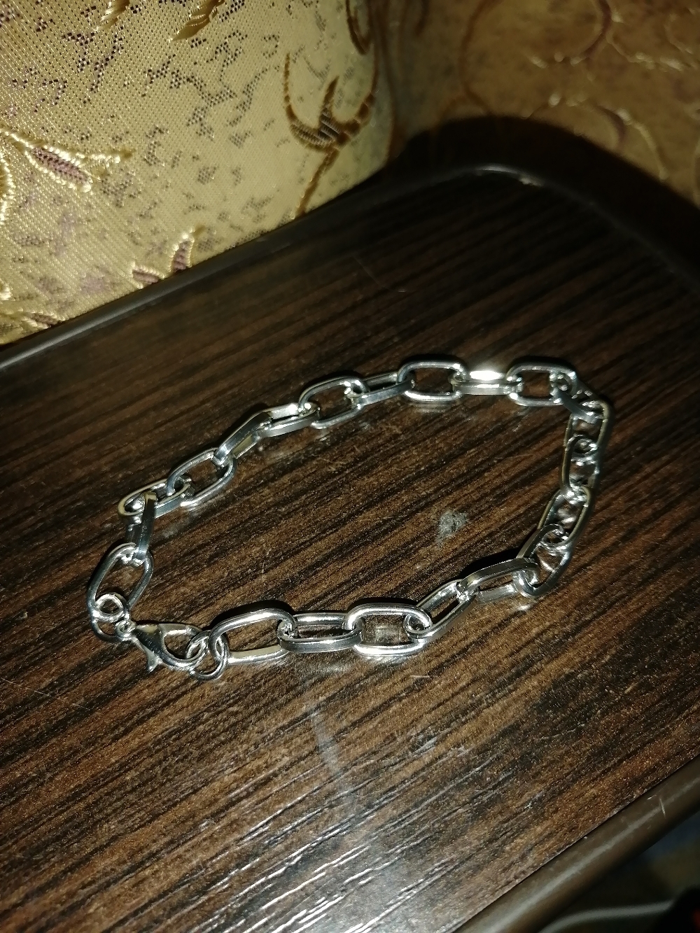 Фотография покупателя товара Основа-браслет «Шарм Уни» 18 см, цвет серебро - Фото 3