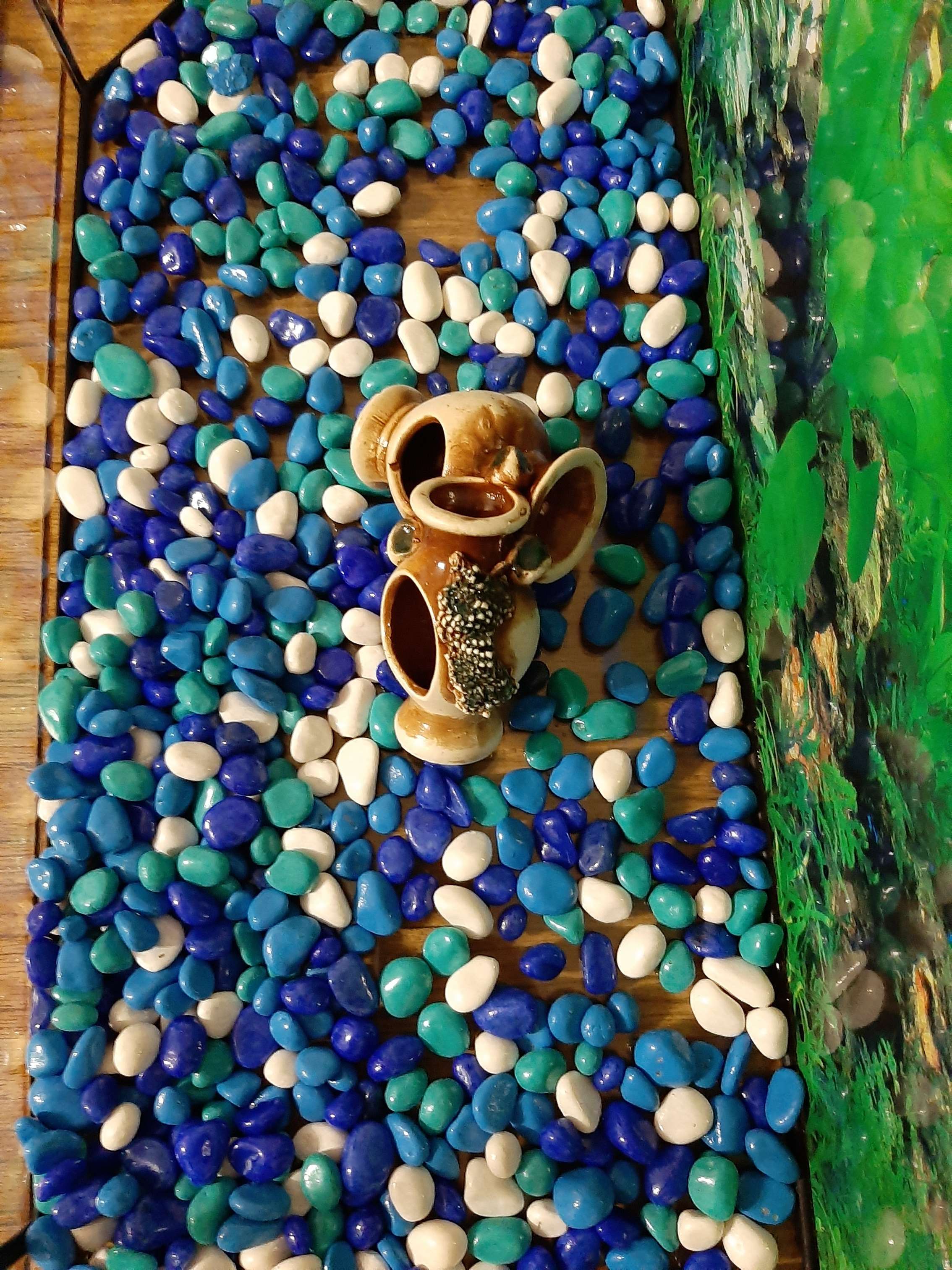 Фотография покупателя товара Грунт для аквариума "Галька цветная,  голубой-синий-белый-бирюзовый" 800г фр 8-12 мм - Фото 18