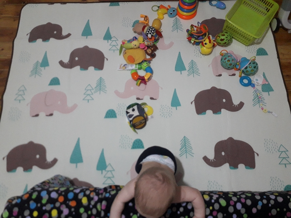 Фотография покупателя товара Игровой коврик для детей на фольгированной основе «Слоник», размер 180х150x0,5 см, Крошка Я - Фото 1