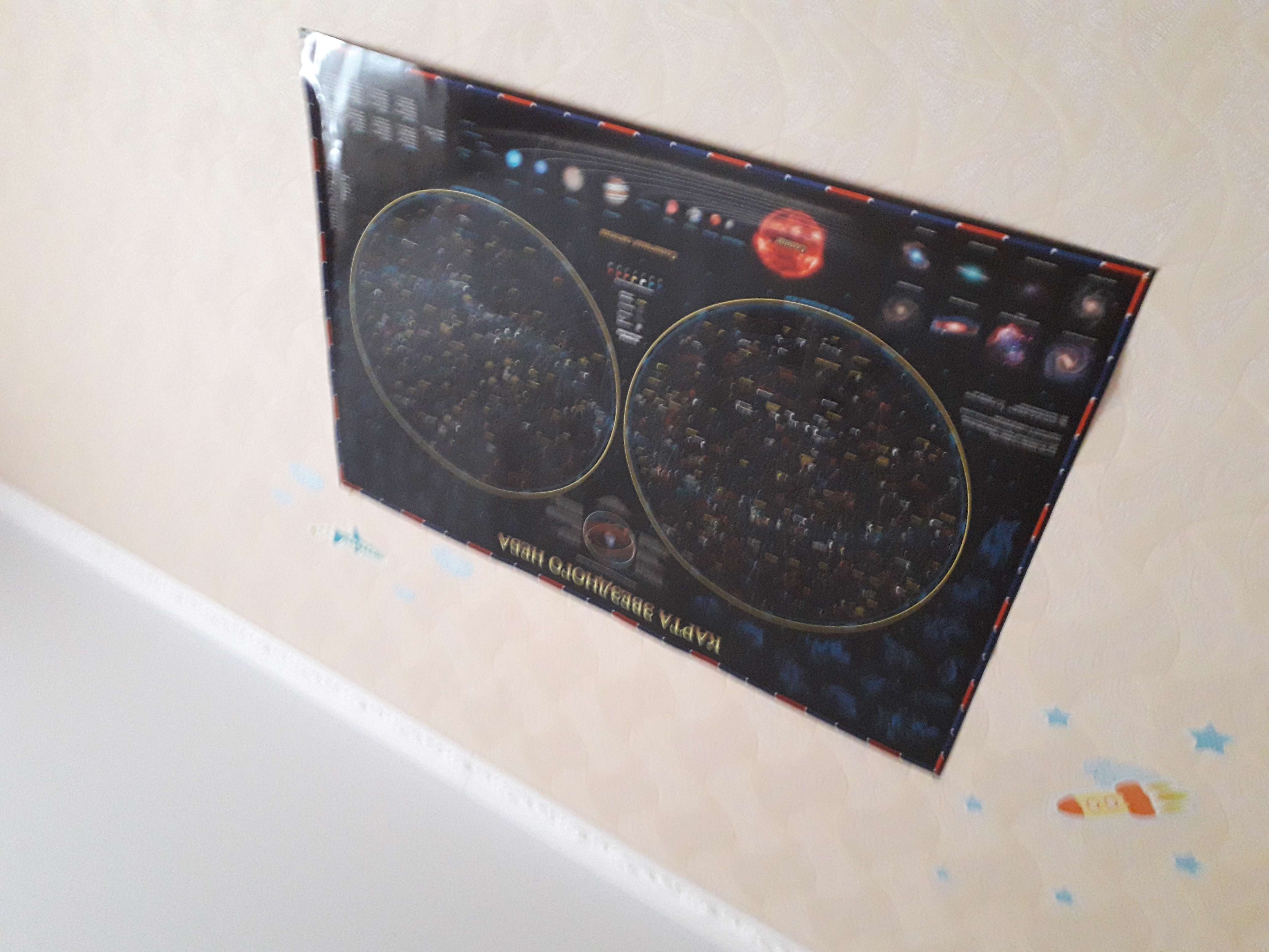 Фотография покупателя товара Звездное небо. Планеты, 101 х 69 см, ламинированная