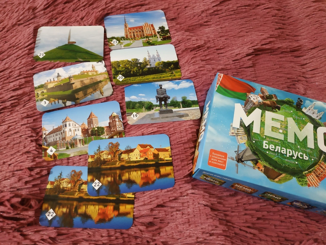 Фотография покупателя товара Настольная игра «Мемо. Беларусь», 50 карточек + познавательная брошюра - Фото 3