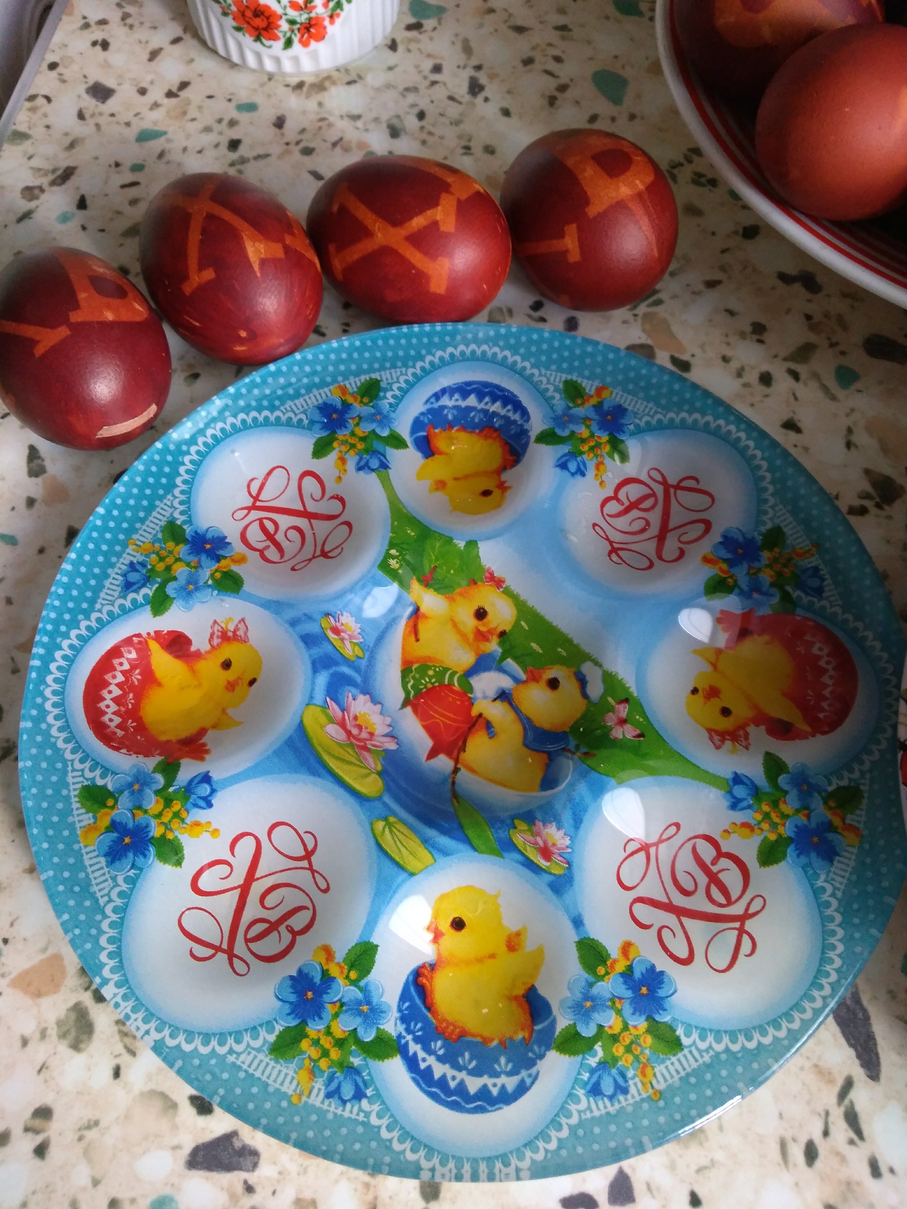 Фотография покупателя товара Стеклянная подставка «Цыплята», на 8 яиц