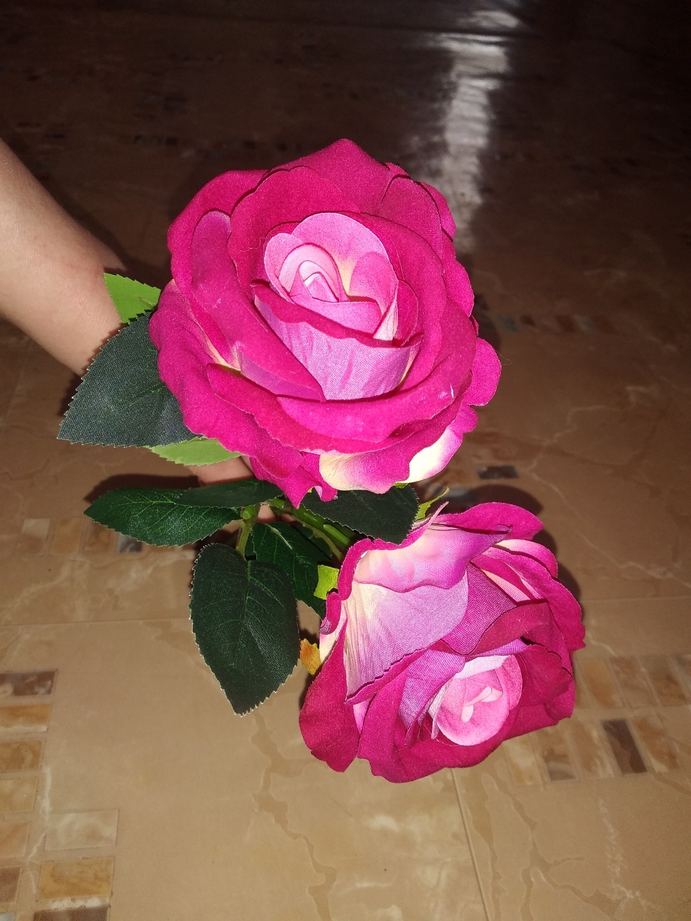 Фотография покупателя товара Цветы искусственные "Роза венесуэльская" 8х23 см, малиновый