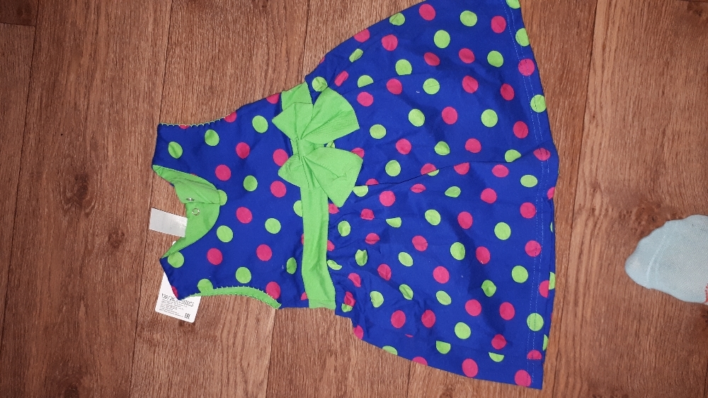 Фотография покупателя товара Платье «Милаша» для девочки , цвет синий, рост 98 - Фото 3