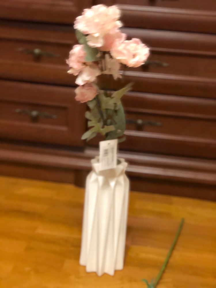 Фотография покупателя товара Цветы искусственные "Космея махровая" 8х58 см, белый с розовым - Фото 2