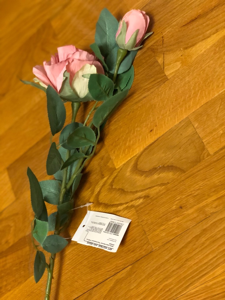 Фотография покупателя товара Цветы искусственные "Космея махровая" 8х58 см, белый с розовым - Фото 4