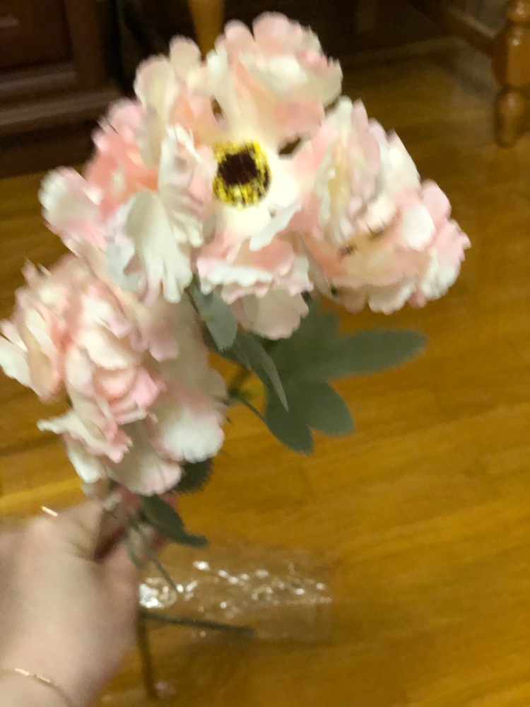 Фотография покупателя товара Цветы искусственные "Космея махровая" 8х58 см, белый с розовым - Фото 6
