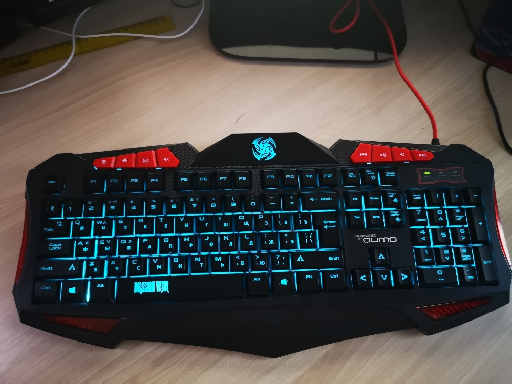 Фотография покупателя товара Клавиатура Qumo Dragon War Axe, игровая, проводная, подсветка, 112 клавиш, USB, чёрная - Фото 8