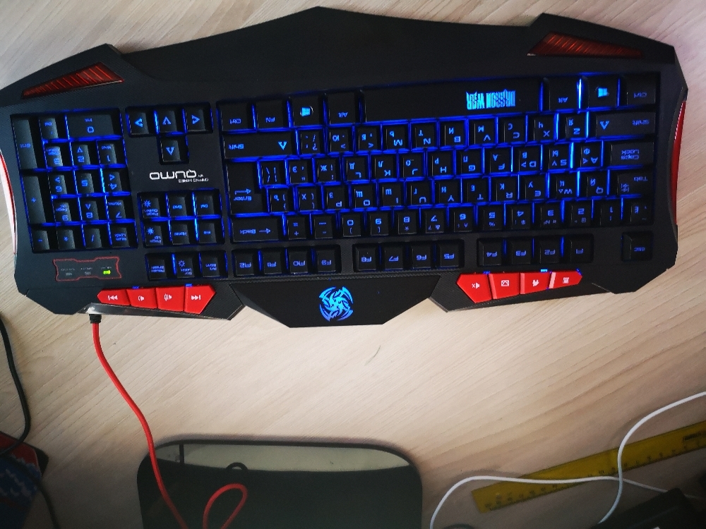 Фотография покупателя товара Клавиатура Qumo Dragon War Axe, игровая, проводная, подсветка, 112 клавиш, USB, чёрная - Фото 7