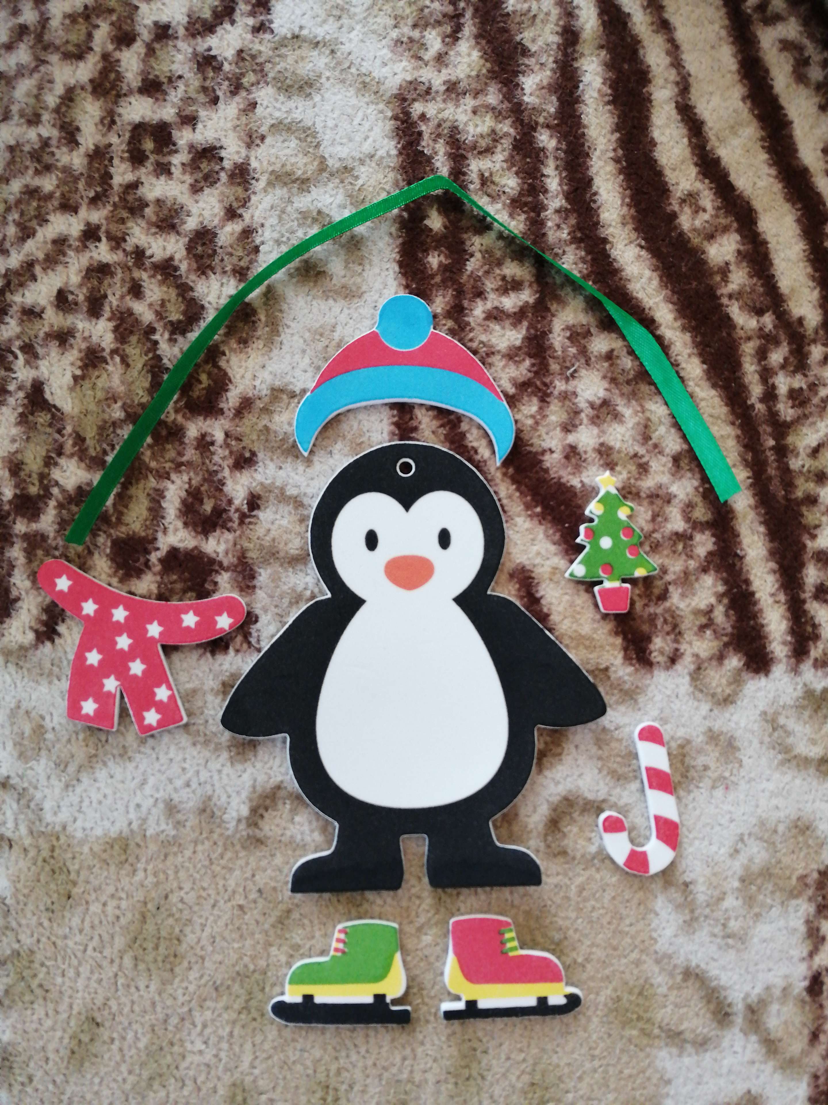 Фотография покупателя товара Набор для творчества - создай ёлочное украшение «Пингвин на коньках» - Фото 1