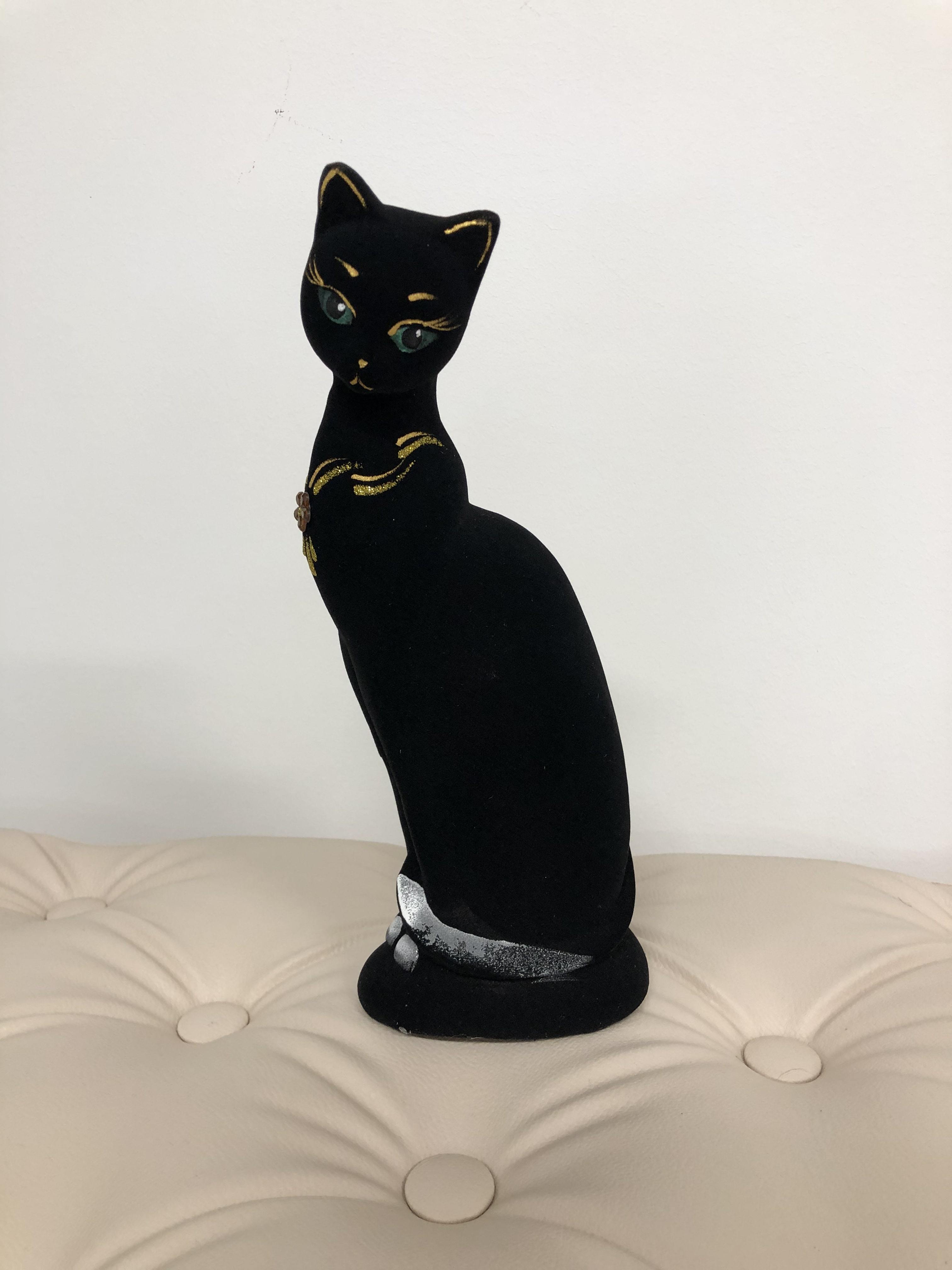 Фотография покупателя товара Копилка "Кошка Ася", покрытие флок, чёрная, 30 см - Фото 3
