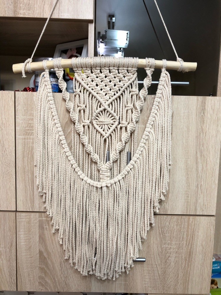 Фотография покупателя товара Шнур для вязания "Пухлый" 100% хлопок ширина 5мм 100м (суровый) - Фото 4