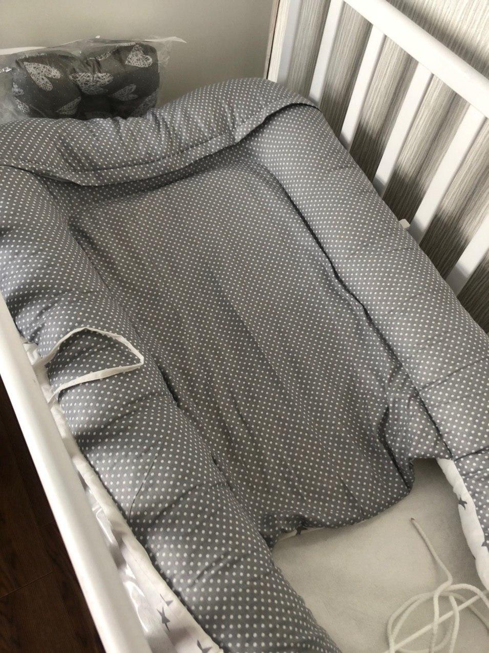Фотография покупателя товара Гнездышко-кокон для малыша «Комфорт», размер 100х72 см, цвет серый/белый